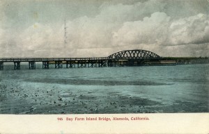 Bay Farm Island Bridge, Alameda, California, mailed 1912                    